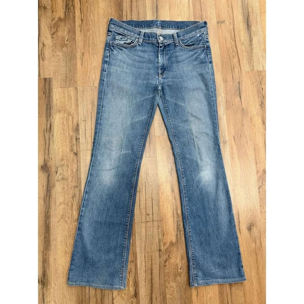 7 For All Mankind High Waisted Bootcut Jeans Size 31 Y2K Made USA‎